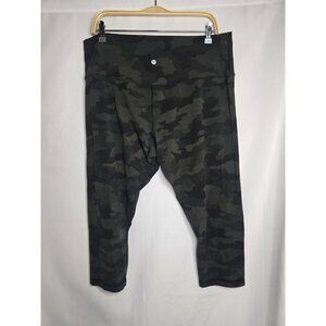 Lululemon Align High Rise Crop Leggings 21” Heritage 365 Camo Dark Olive Size 18